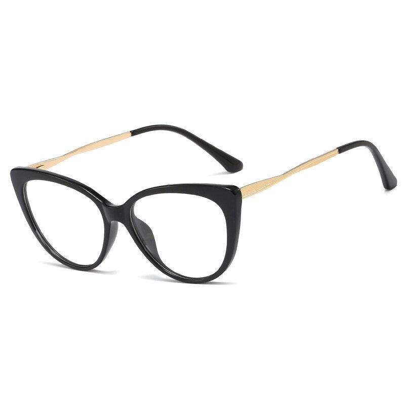Hotony Women's Full Rim Oval Cat Eye Acetate Eyeglasses 92388 Full Rim Hotony C1