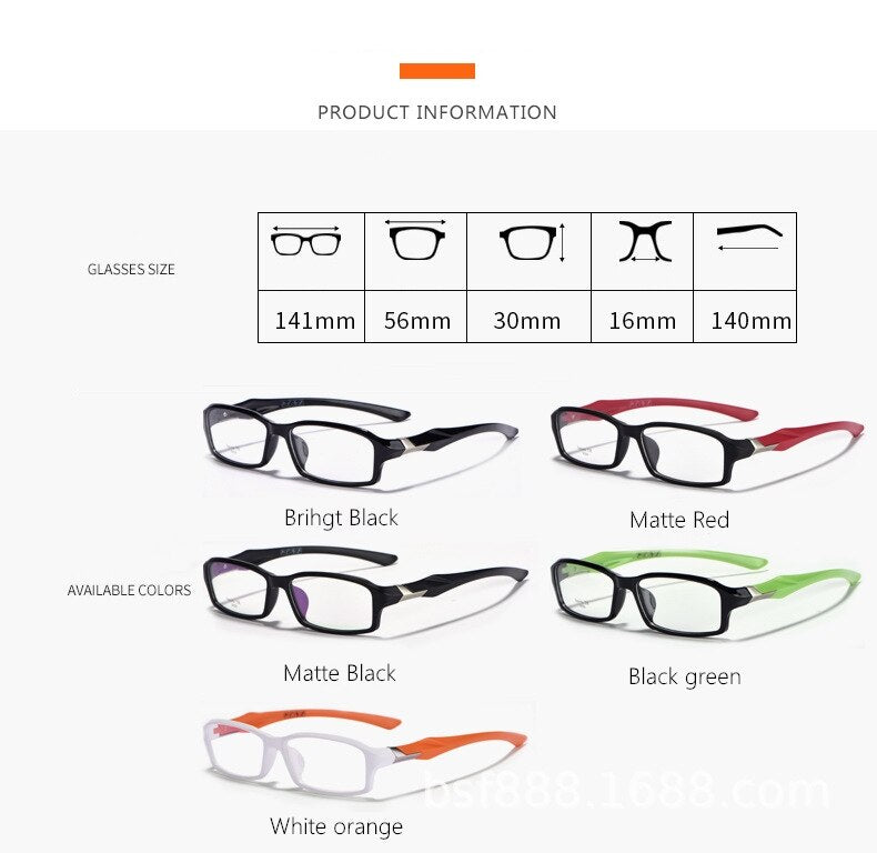 Yimaruili Men's Full Rim TR-90 Resin Sport Frame Eyeglasses 6059 Full Rim Yimaruili Eyeglasses