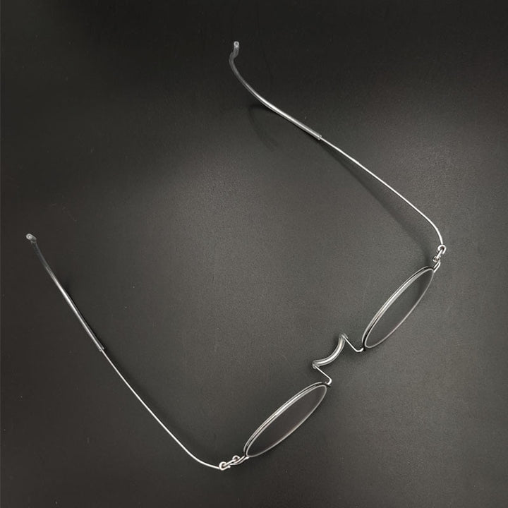 Yujo Unisex Full Rim Eyeglasses Oval Stainless Steel Y011 Full Rim Yujo