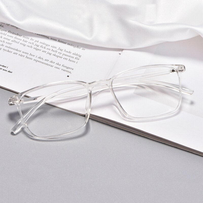 Hotony Unisex Full Rim Square TR 90 Resin Frame Eyeglasses 6633 Full Rim Hotony