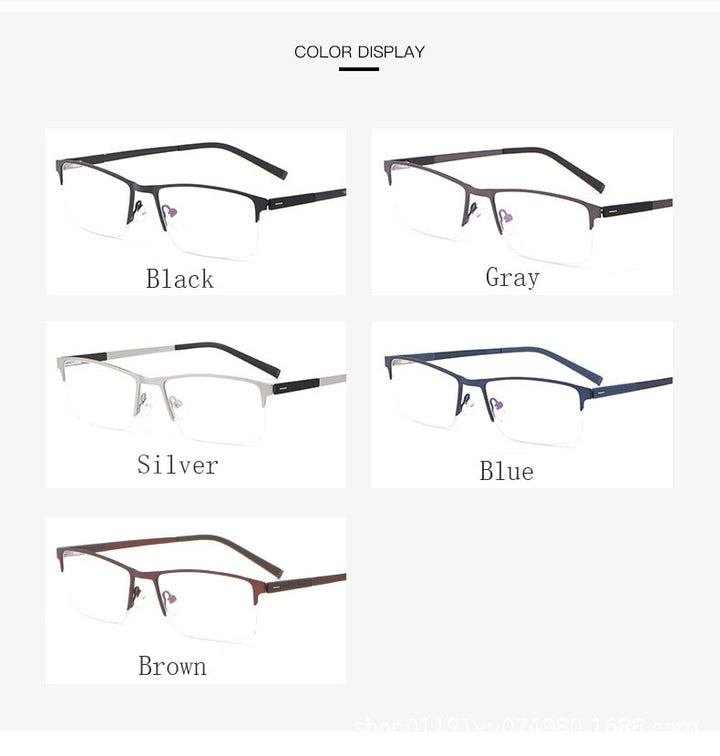 Hotochki Unisex Semi Rim Square Alloy Frame Eyeglasses 8839 Semi Rim Hotochki