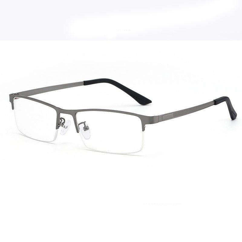 Handoer Unisex Semi Rim Square Alloy Eyeglasses 88121 Semi Rim Handoer Gray