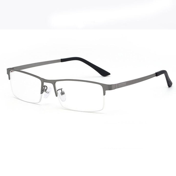 Handoer Unisex Semi Rim Square Alloy Eyeglasses 88121 Semi Rim Handoer Gray