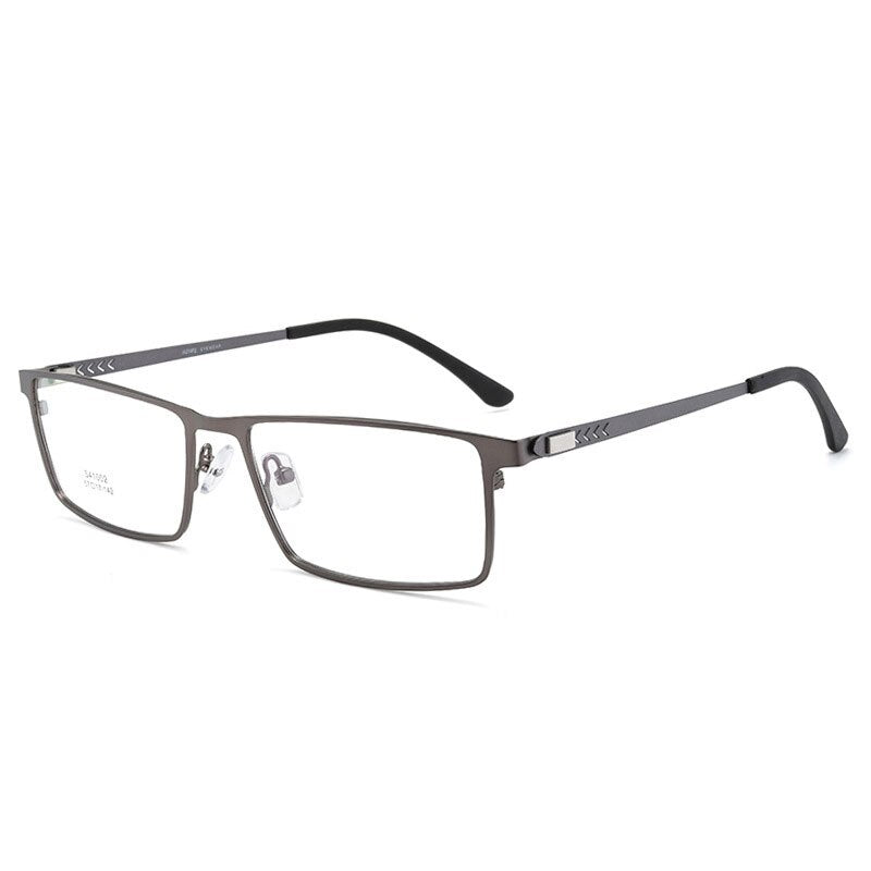 Hotochki Men's Full Rim Square Alloy Frame Eyeglasses 41002 Full Rim Hotochki gray  