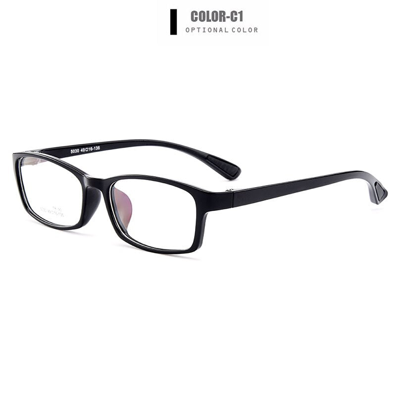 Women's Eyeglasses Ultralight Tr90 Small Face Frame M5030 Frame Gmei Optical C1Bright Black  