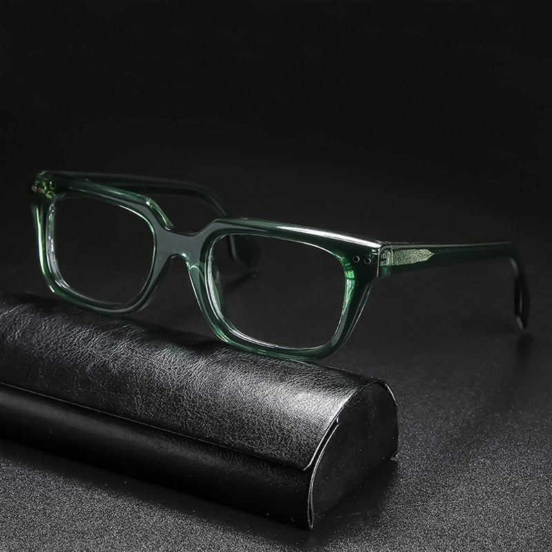 Gatenac Unisex Full Rim Square Acetate Frame Eyeglasses Gxyj724 Full Rim Gatenac