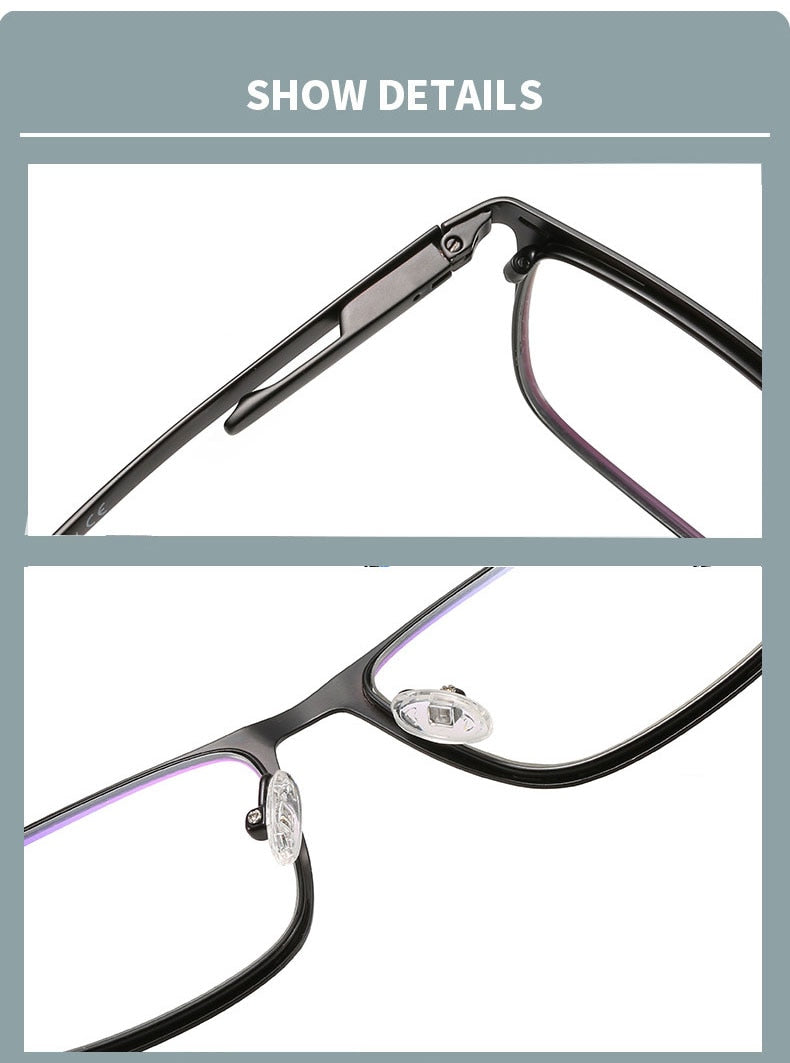 Hotochki Unisex Full Rim Nickel Alloy PC Plastic Resin Frame Eyeglasses 5138 Full Rim Hotochki