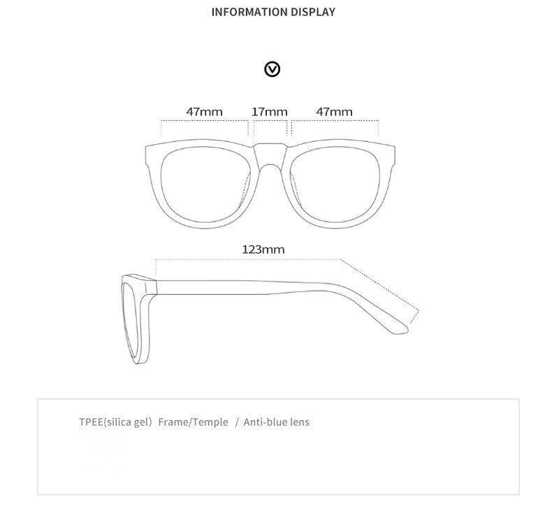 Yimaruili Unisex Children's Full Rim Silicone Frame Eyeglasses F8244 Full Rim Yimaruili Eyeglasses