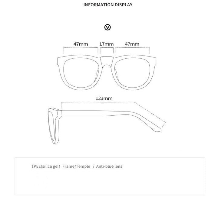 Yimaruili Unisex Children's Full Rim Silicone Frame Eyeglasses F8244 Full Rim Yimaruili Eyeglasses
