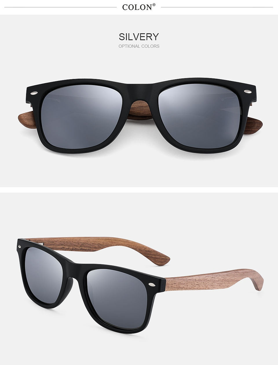 Yimaruili Men's Full Rim Wood Resin Frame HD Polarized Sunglasses 8004 Sunglasses Yimaruili Sunglasses