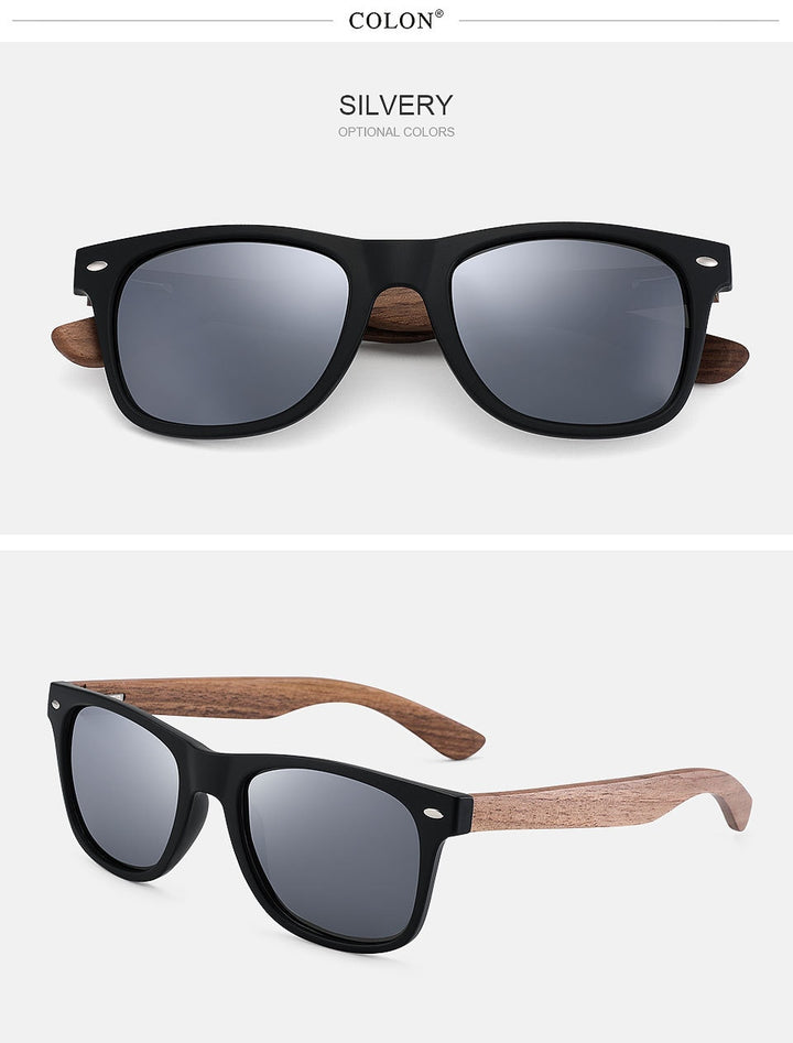Yimaruili Men's Full Rim Wood Resin Frame HD Polarized Sunglasses 8004 Sunglasses Yimaruili Sunglasses