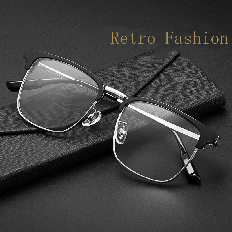 Yimaruili Men's Full Rim Square β Titanium Frame Eyeglasses 2312YJ Full Rim Yimaruili Eyeglasses