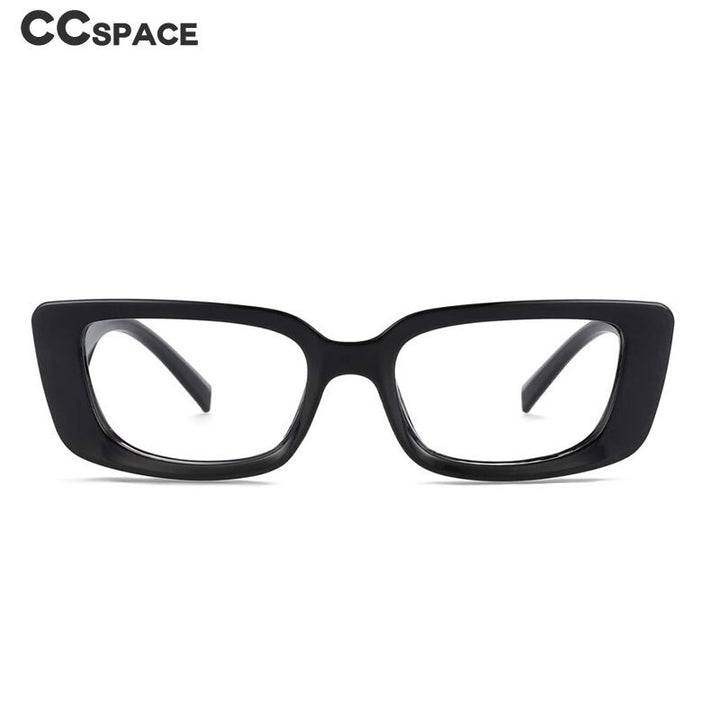 CCspace Unisex Full Rim Rectangle Cat Eye Resin Frame Eyeglasses 54034 Full Rim CCspace