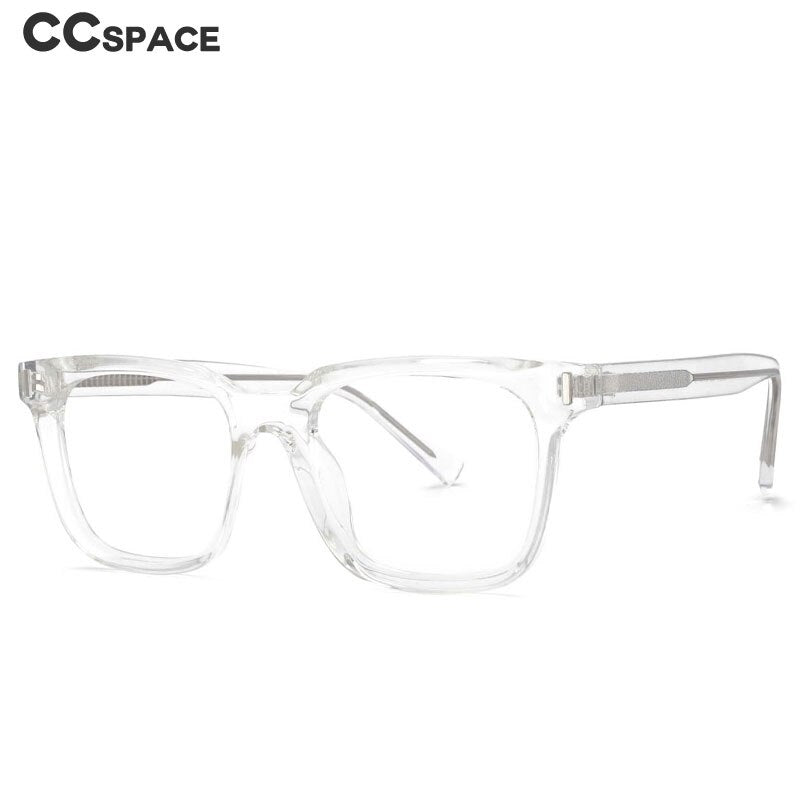 CCspace Unisex Full Rim Square Tr 90 Titanium Frame Eyeglasses 53829 Full Rim CCspace