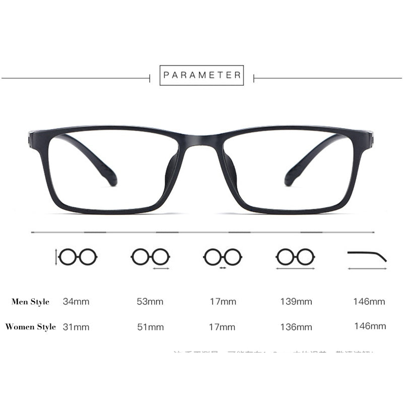 Hotochki Unisex Full Rim TR-90 Resin Frame Eyeglasses X1x2 Full Rim Hotochki