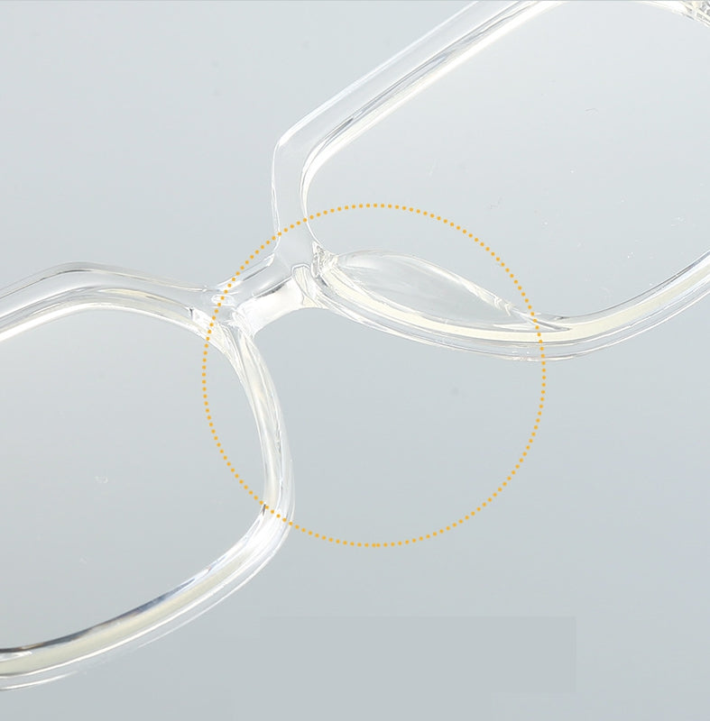 CCspace Unisex Full Rim Polygon Tr 90 Titanium Frame Eyeglasses 49324 Full Rim CCspace