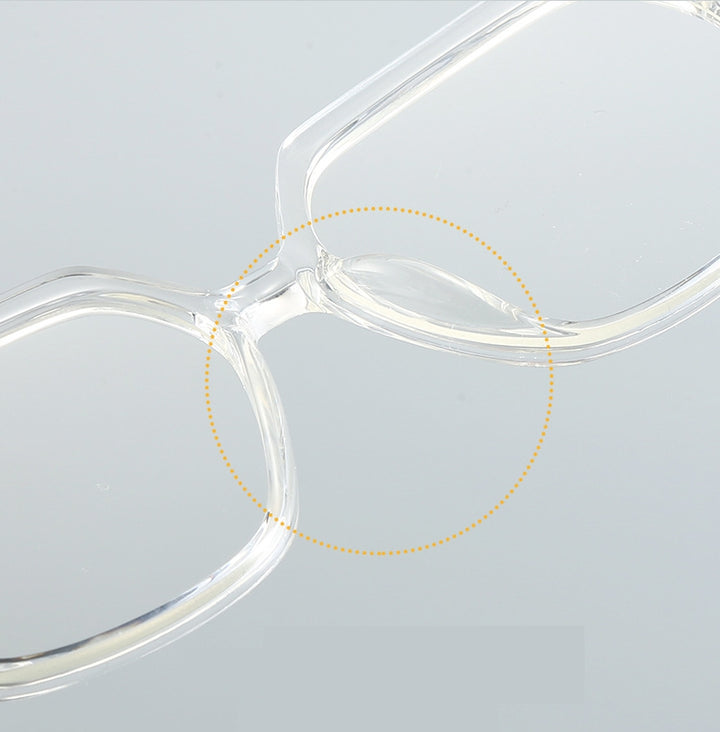 CCspace Unisex Full Rim Polygon Tr 90 Titanium Frame Eyeglasses 49324 Full Rim CCspace