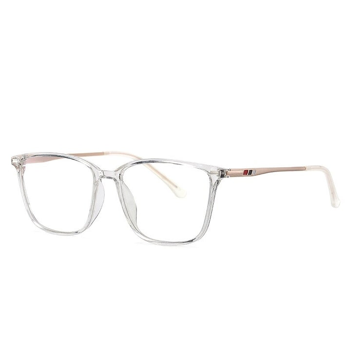 Yimaruili Men's  Full Rim TR 90 Frame Eyeglasses 6912 Full Rim Yimaruili Eyeglasses Transparent