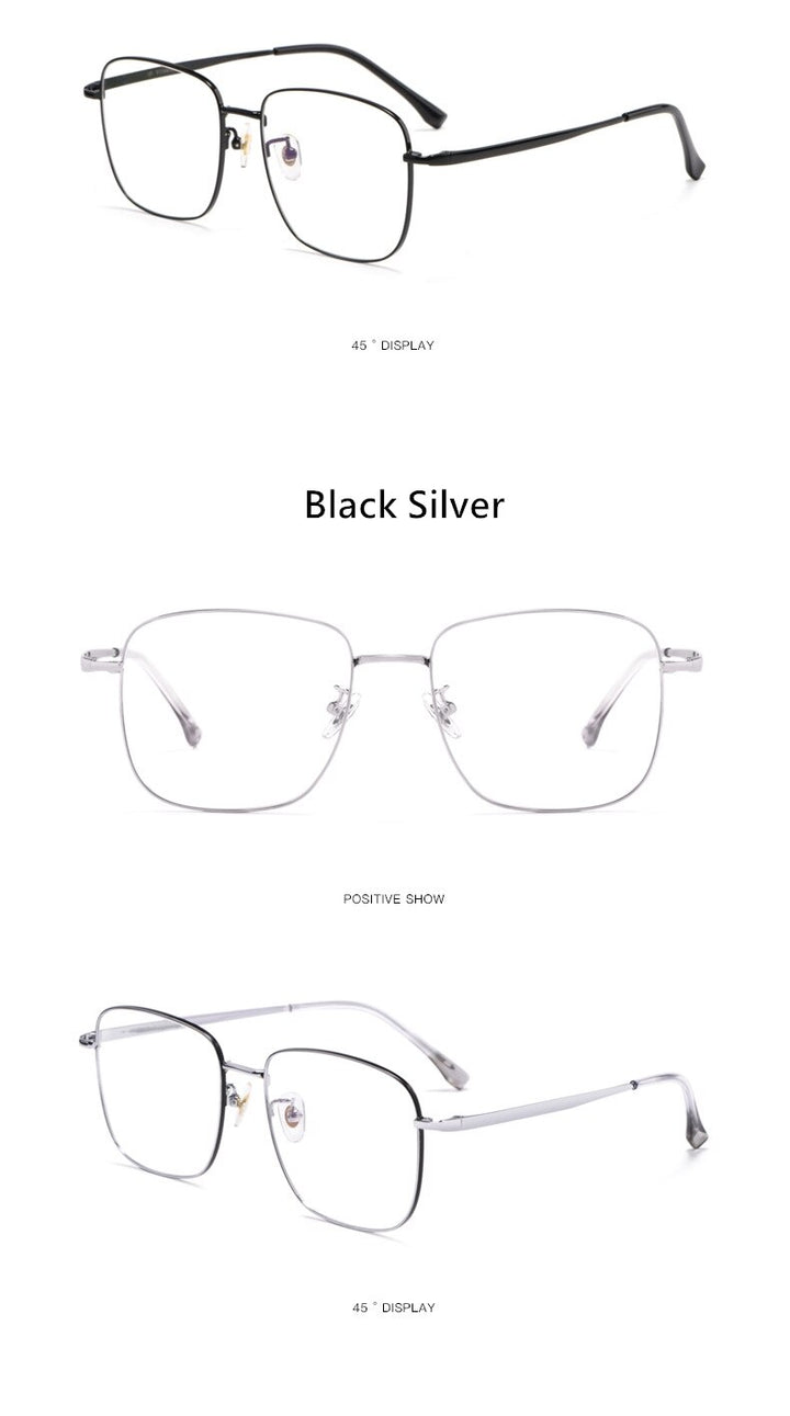 Yimaruili Unisex Full Rim Titanium Round Frame Eyeglasses T3501 Full Rim Yimaruili Eyeglasses