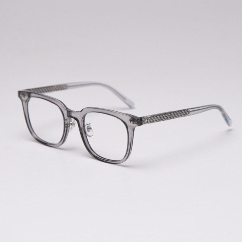 CCspace Unisex Full Rim Square Tr 90 Titanium Frame Eyeglasses 47398 Full Rim CCspace C5gray