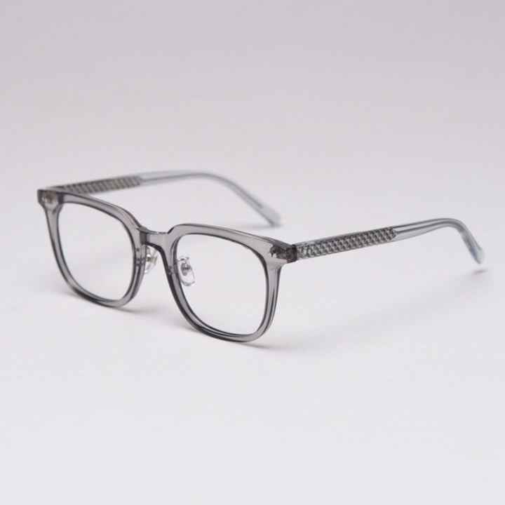 CCspace Unisex Full Rim Square Tr 90 Titanium Frame Eyeglasses 47398 Full Rim CCspace C5gray