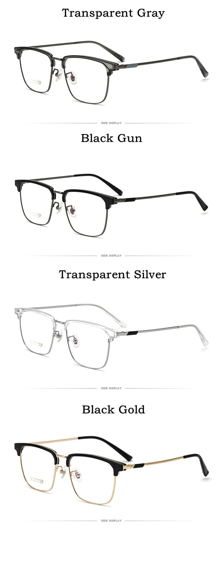 Yimaruili Men's Full Rim IP Plated β Titanium Square Frame Eyeglasses 2311YJ Full Rim Yimaruili Eyeglasses