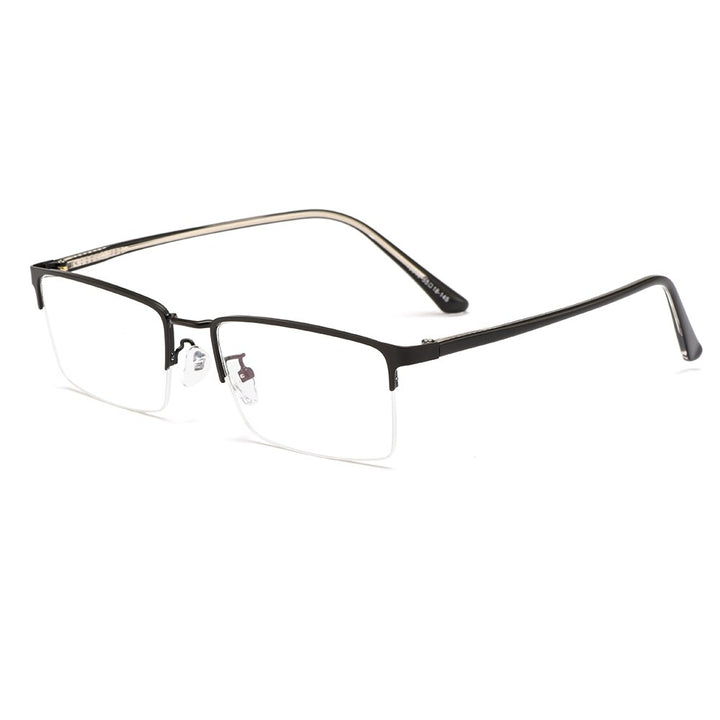 Gmei Men's Eyeglasses Semi Rim Metal Alloy Acetate Frame M18046 Semi Rim Gmei Optical