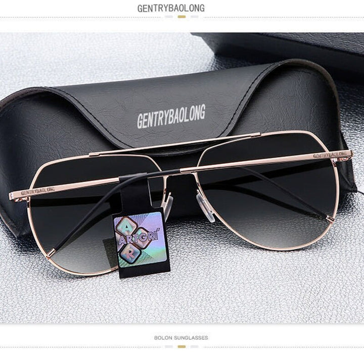 Yimaruili Women's Full Rim Double Bridge Alloy Frame Polarized Lens Sunglasses B8011 Sunglasses Yimaruili Sunglasses