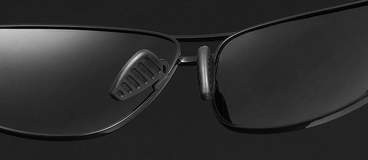 Reven Jate Men's Full Rim Rectangle Alloy Polarized Sunglasses 2458 Sunglasses Reven Jate