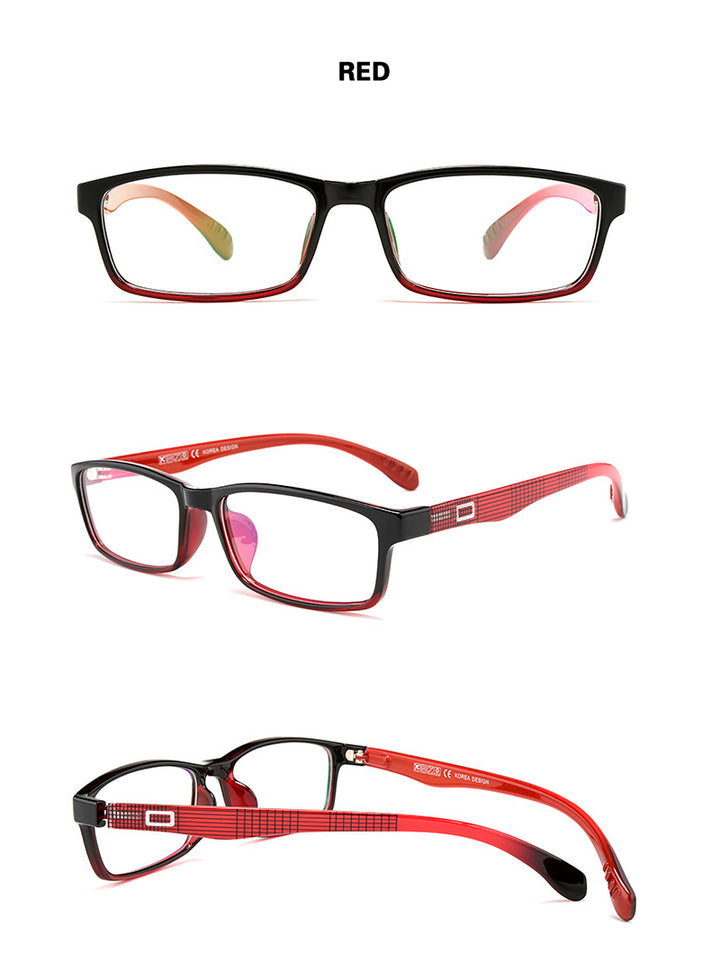 Chashma Men's Full Rim TR 90 Resin Titanium Rectangle Frame Eyeglasses 2300 Full Rim Chashma