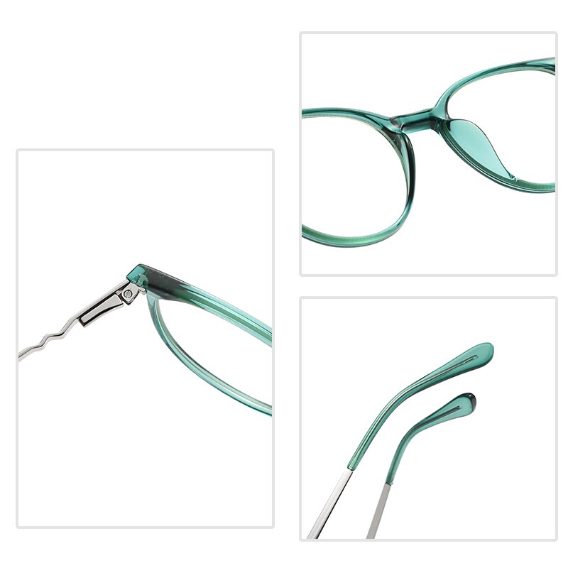 Hotochki Women's Full Rim Round TR-90 Resin Alloy Frame Eyeglasses 2055 Full Rim Hotochki