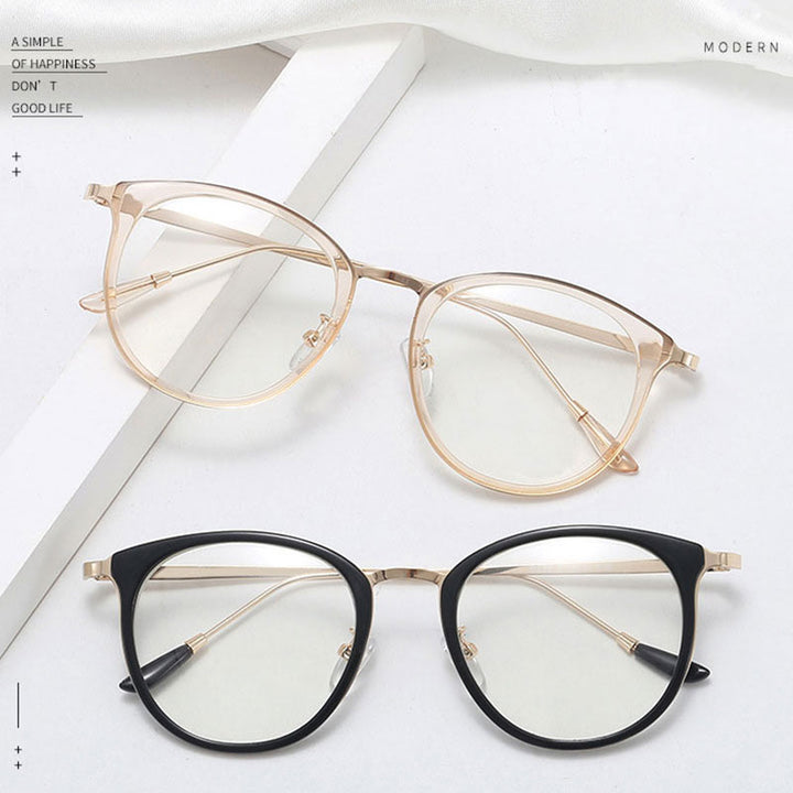 Hotony Unisex Full Rim Acetate Round Frame Eyeglasses 9237 Full Rim Hotony