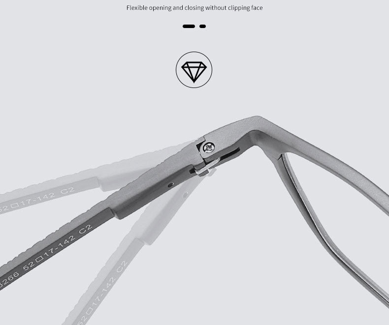 Hotochki Unisex Full Rim Aluminum Magnesium Alloy Frame Eyeglasses 6266 Full Rim Hotochki