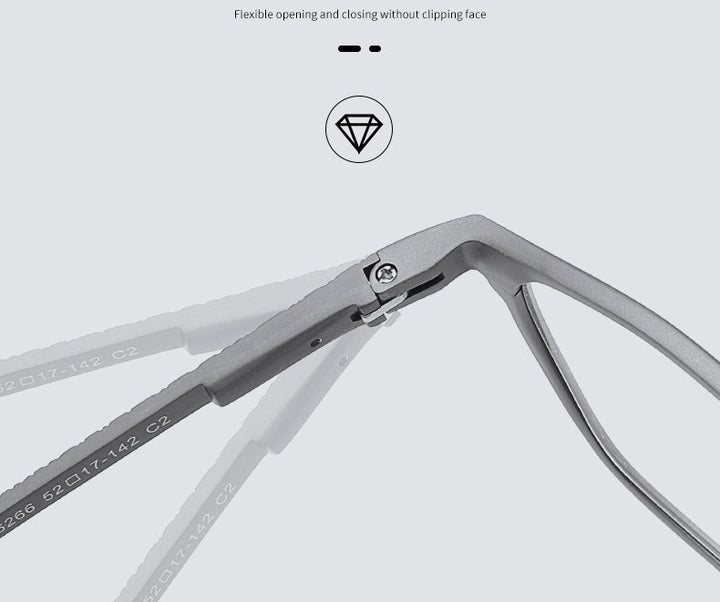 Hotochki Unisex Full Rim Aluminum Magnesium Alloy Frame Eyeglasses 6266 Full Rim Hotochki