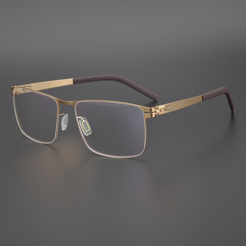 Gatenac Unisex Full Rim Square Titanium Alloy Screwless Frame Eyeglasses Gxyj655 Full Rim Gatenac 2