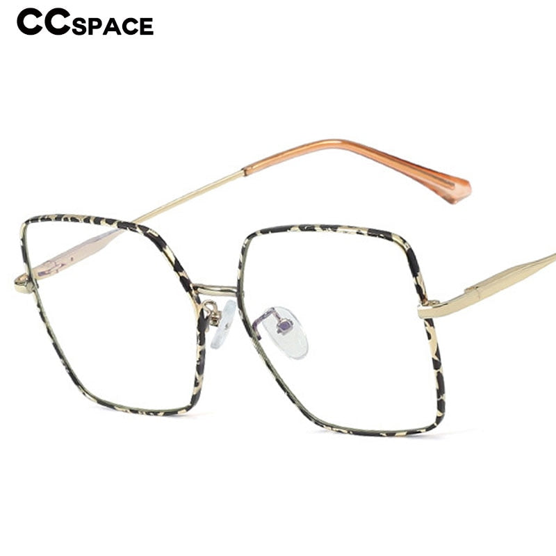 CCspace Unisex Full Rim Square Alloy Frame Eyeglasses 48241 Full Rim CCspace