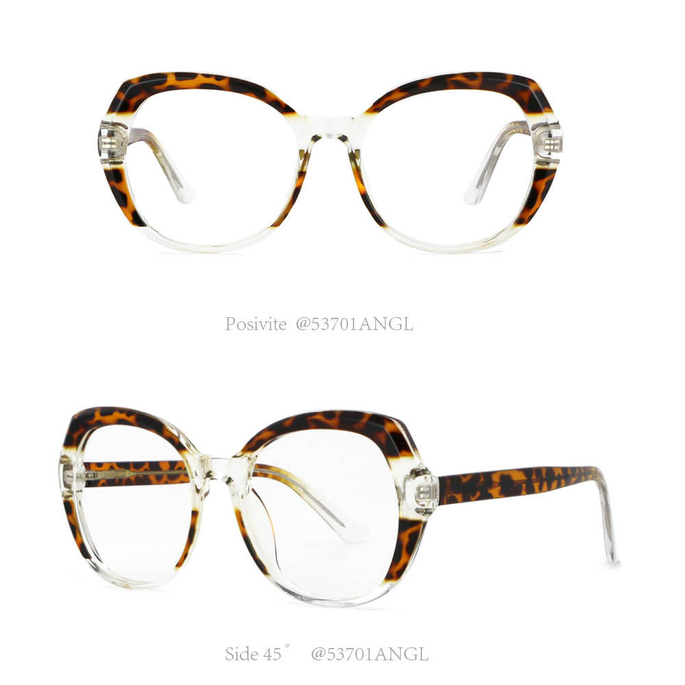 CCspace Women's Full Rim Round Tr 90 Titanium Frame Eyeglasses 53701 Full Rim CCspace