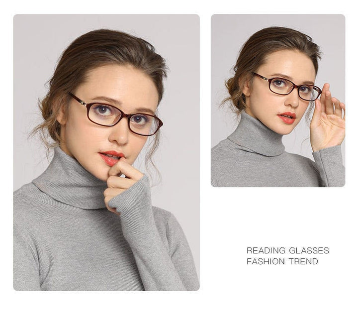Sunsliver Women's Full Rim Oval Acetate Reading Glasses 8022 Reading Glasses SunSliver