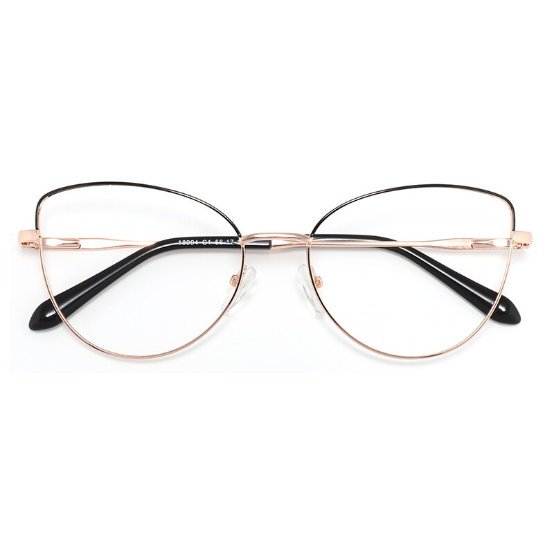 Laoyehui Women's Eyeglasses Cat Eye Alloy Frame 18004 Full Rim Laoyehui C1
