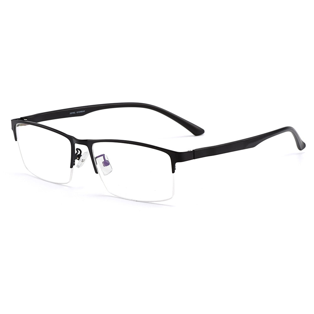 Gmei Men's Semi Rim Square Tr 90 Alloy Eyeglasses S61001 Semi Rim Gmei Optical