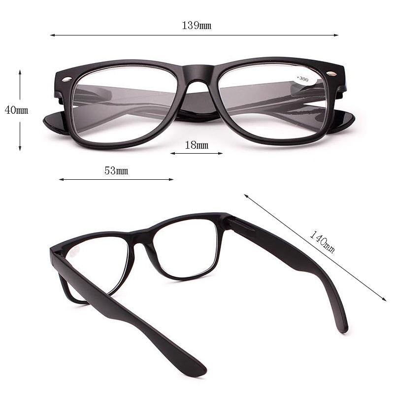 Hdcrafter Unisex Full Rim Square Acetate Frame Reading Glasses H9002 Reading Glasses Hdcrafter Eyeglasses