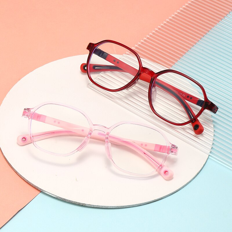 Oveliness Unisex Children's Full Rim Round Tr 90 Titanium Eyeglasses Trd103 Full Rim Oveliness