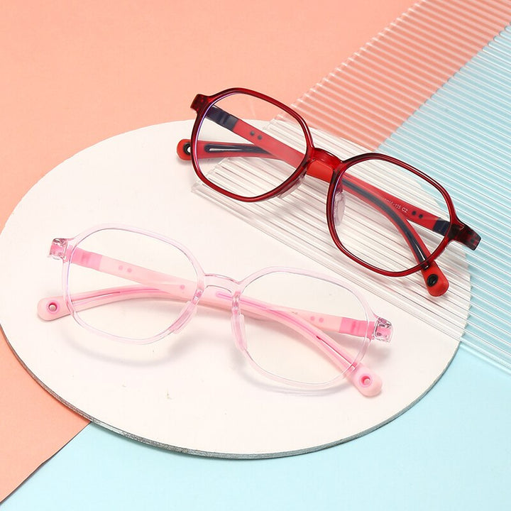 Oveliness Unisex Children's Full Rim Round Tr 90 Titanium Eyeglasses Trd103 Full Rim Oveliness