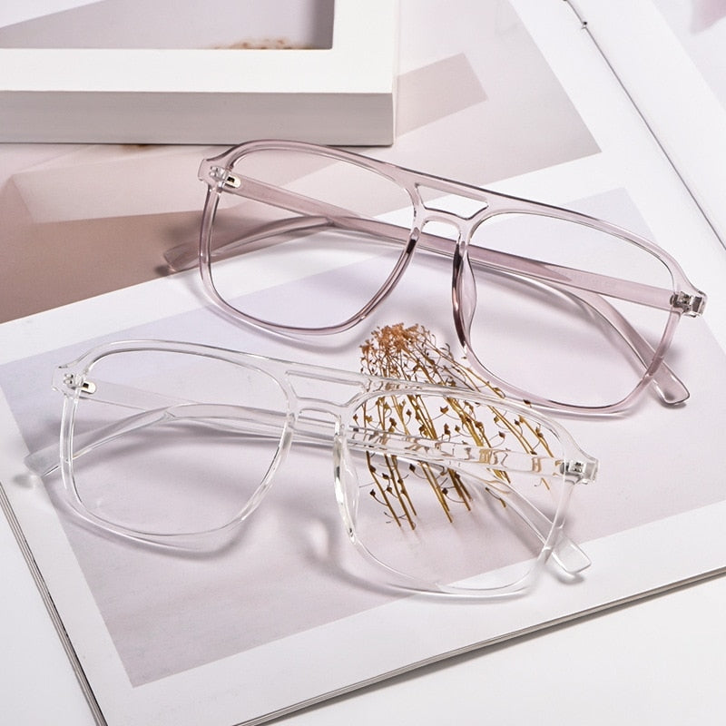 Yimaruili Unisex Full Rim TR 90 Resin Double Bridge Frame Eyeglasses D138 Full Rim Yimaruili Eyeglasses