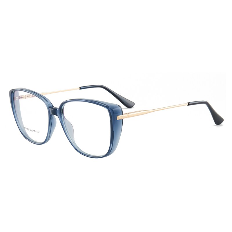 Hotony Women's Full Rim TR 90 Resin Cat Eye Frame Eyeglasses 7020 Full Rim Hotony Blue