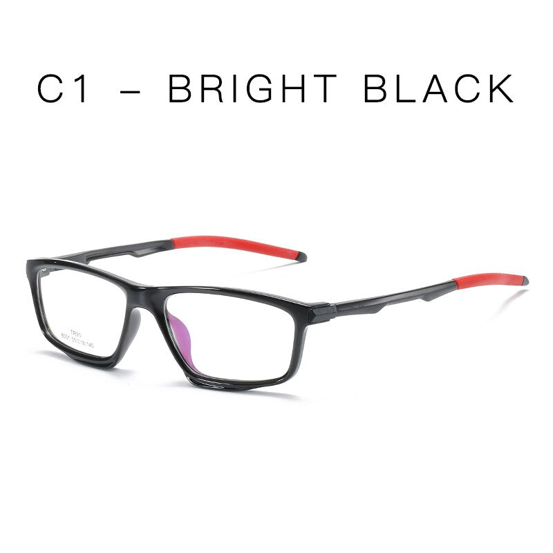 Handoer Unisex Full Rim Square Tr 90 Alloy Eyeglasses 8001 Full Rim Handoer C1