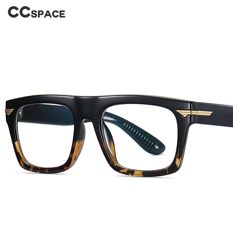 CCspace Unisex Full Rim Square Tr 90 Titanium Frame Eyeglasses 49362 Full Rim CCspace