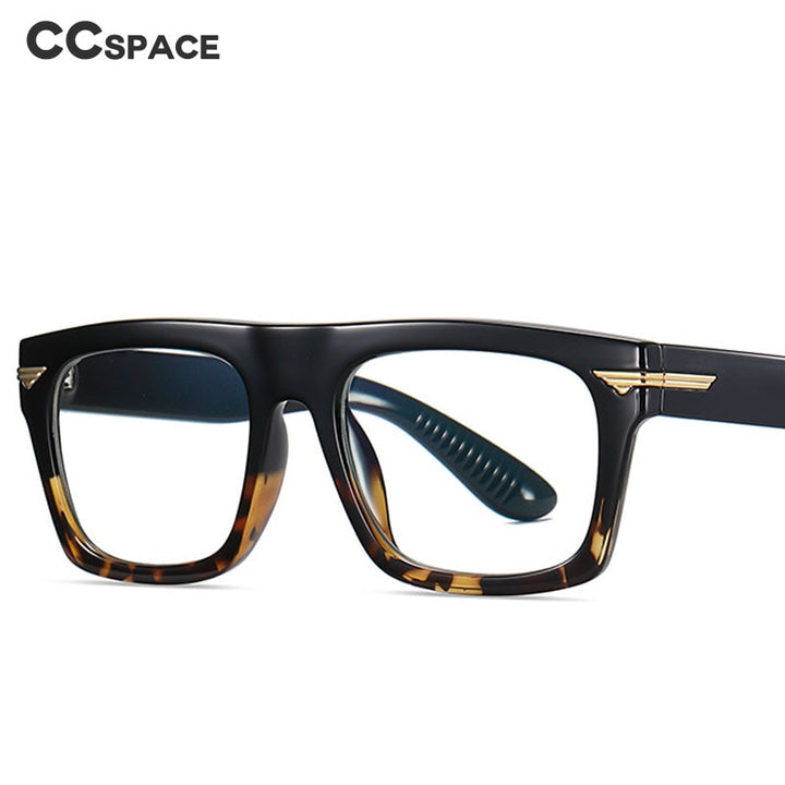 CCspace Unisex Full Rim Square Tr 90 Titanium Frame Eyeglasses 49362 Full Rim CCspace