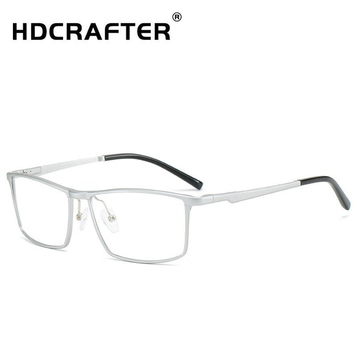 Hdcrafter Men's Full Rim Square Titanium Frame Eyeglasses 6330 Full Rim Hdcrafter Eyeglasses