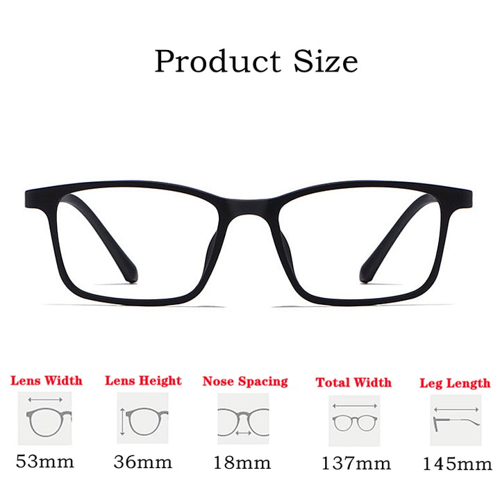 Yimaruili Unisex Full Rim Small Square Titanium Eyeglasses HR3058 Full Rim Yimaruili Eyeglasses